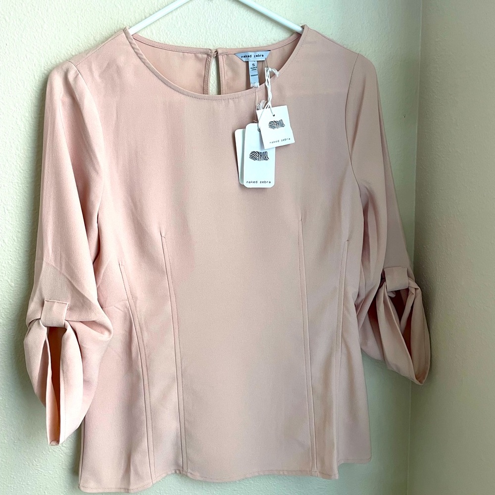 Naked Zebra Dusty Pink Top Size Small